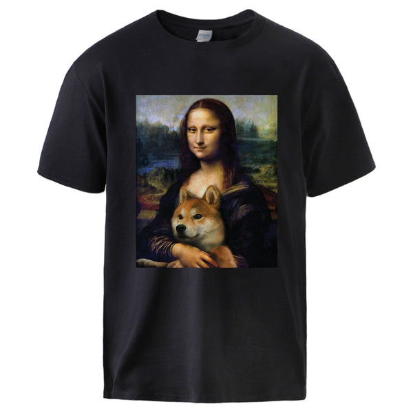 Shiba Inu Doge Mona Lisa T-Shirt - Happy Shibas™